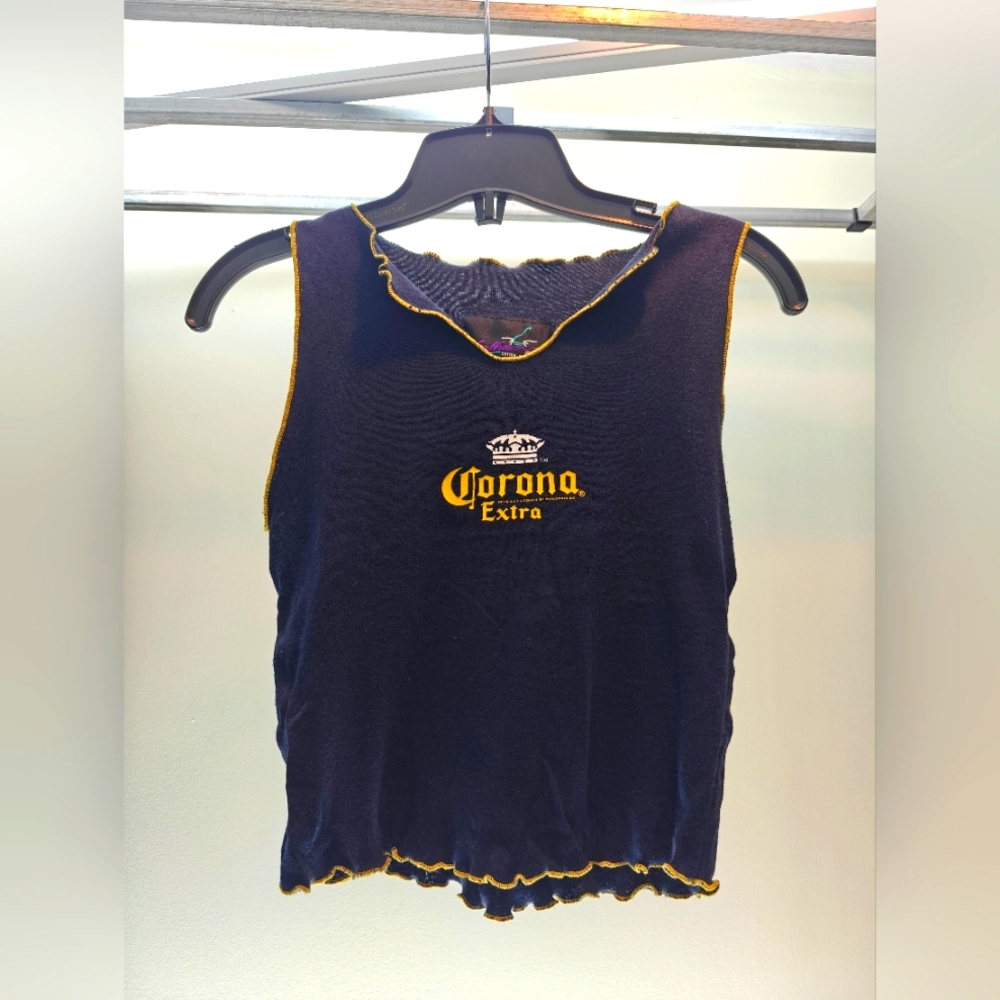 Corona Extra Navy Crop Top